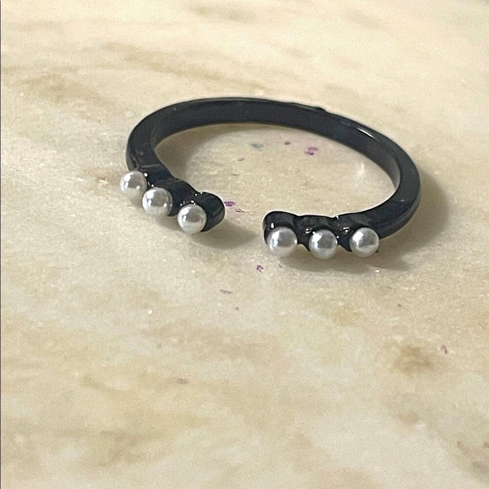 fashion ring adjustable gothic black
